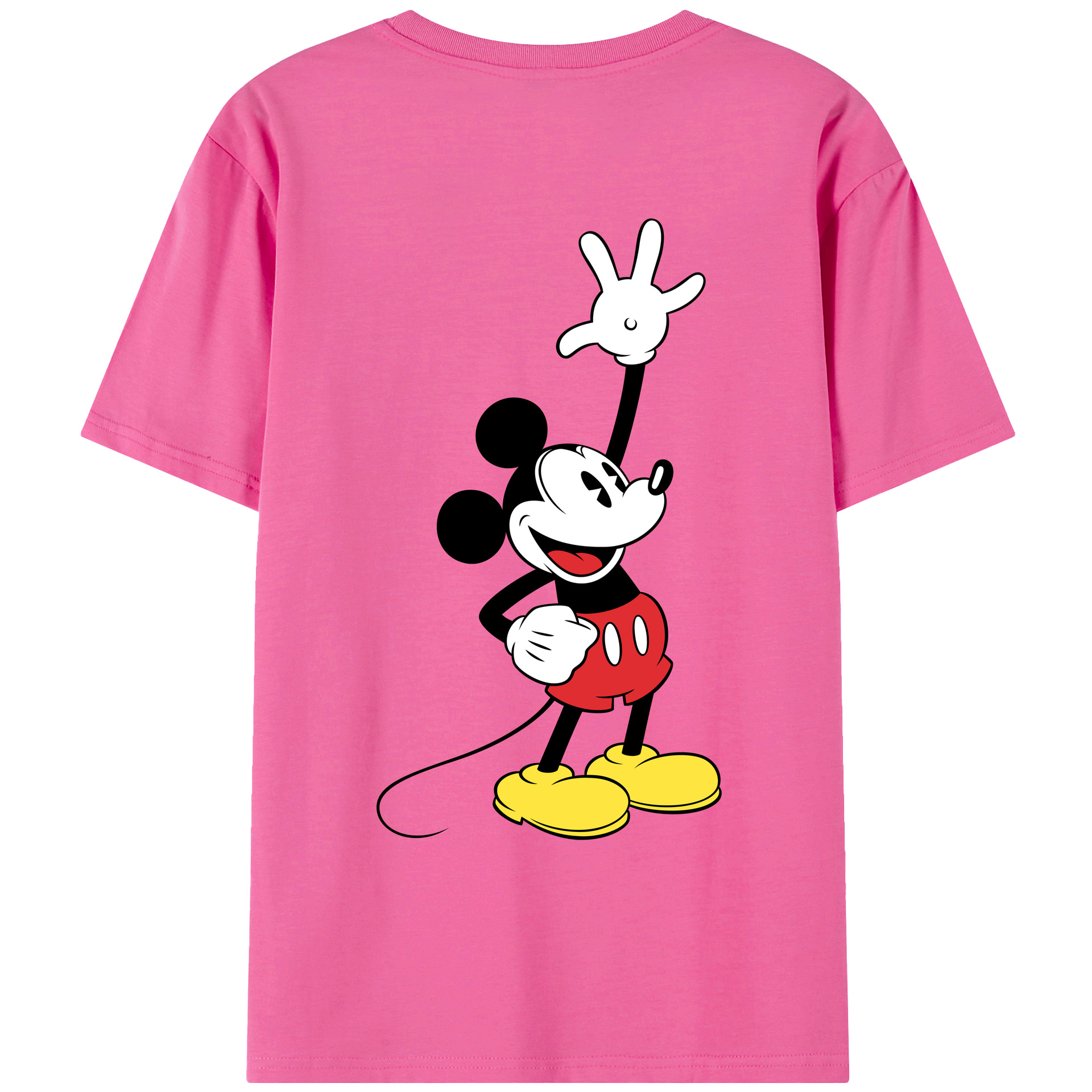 （画像用） ミッキーマウス Mickey Mouse レディース半袖Tシャツ(バックプリント)